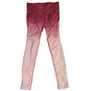 Gymshark Ombre Leggings - Pink and White